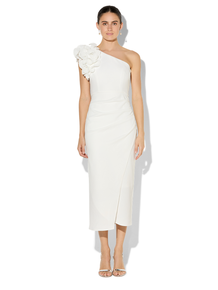 Melody Ivory One Shoulder Dress