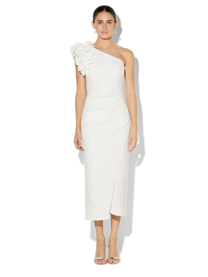 Melody Ivory One Shoulder Dress