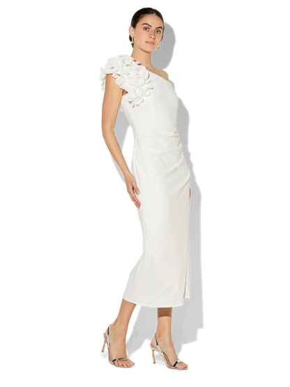 Melody Ivory One Shoulder Dress