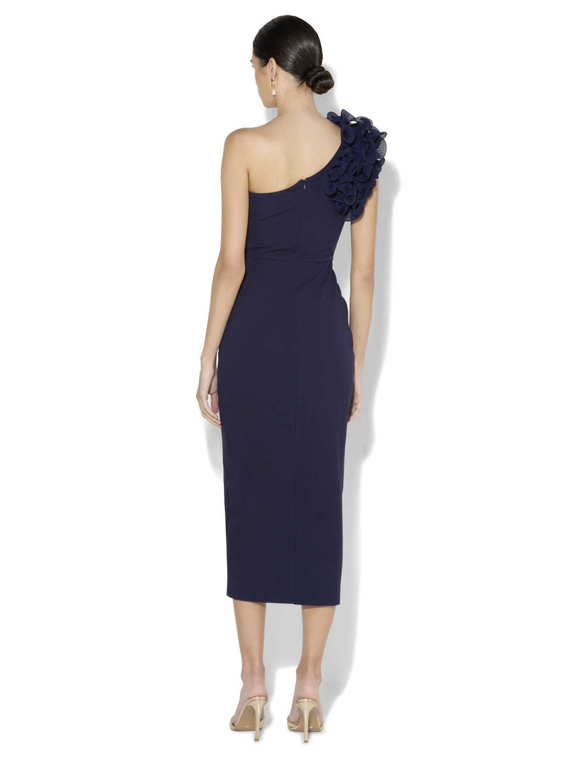 Melody Navy One Shoulder Dress