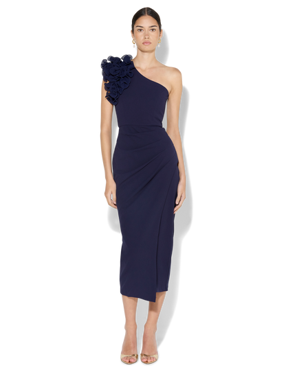 Melody Navy One Shoulder Dress