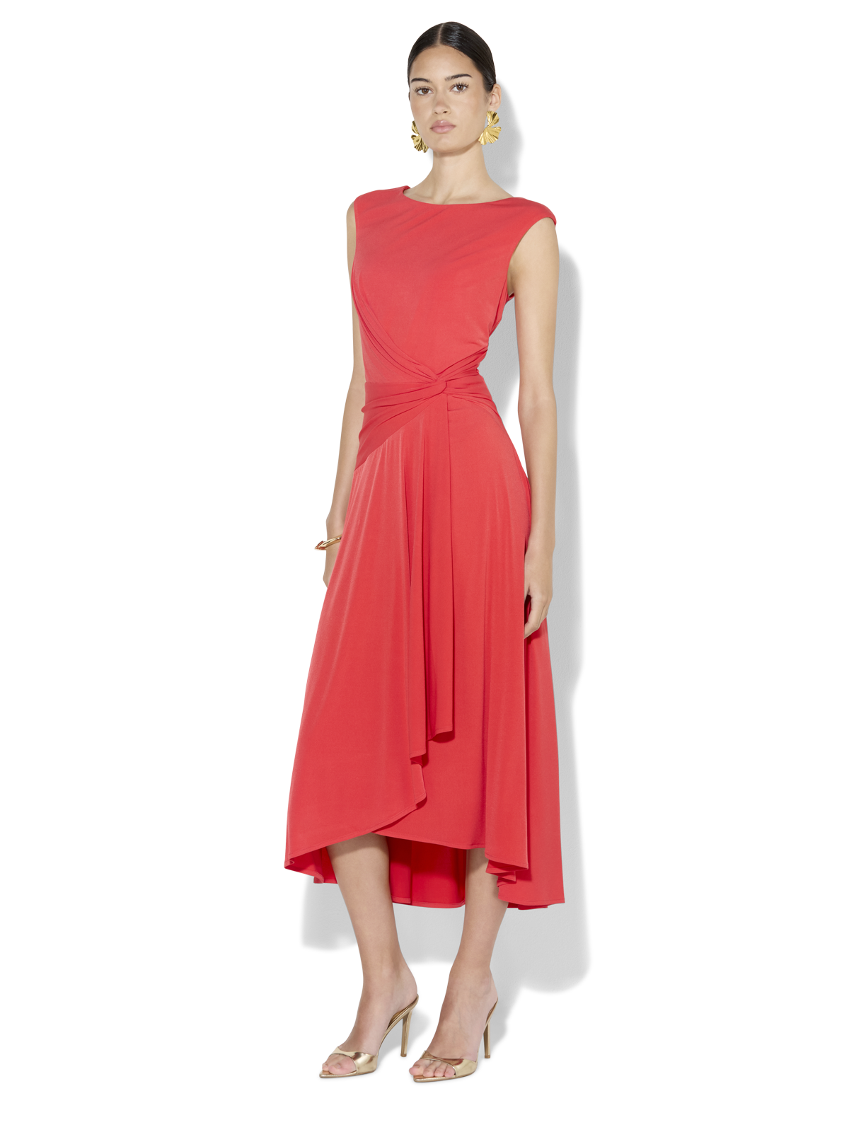 Mia Tangerine Jersey Dress