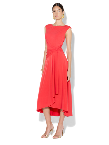 Mia Tangerine Jersey Dress