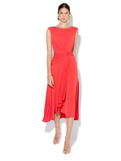 Mia Tangerine Jersey Dress