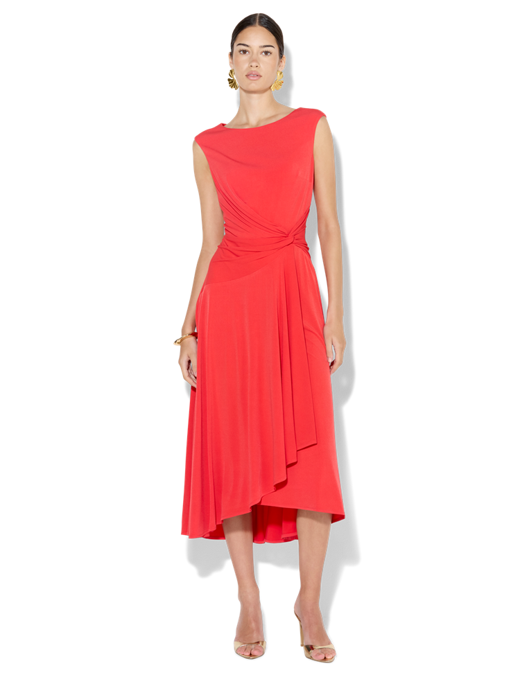 Mia Tangerine Jersey Dress