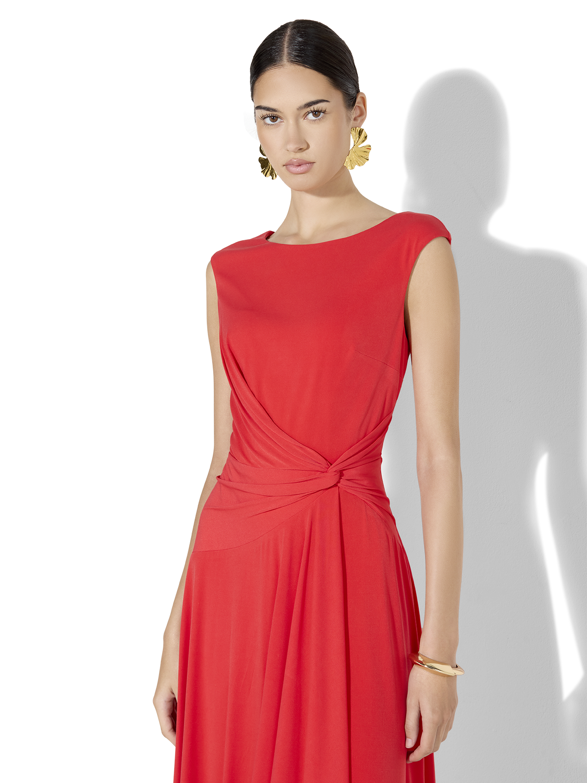 Mia Tangerine Jersey Dress