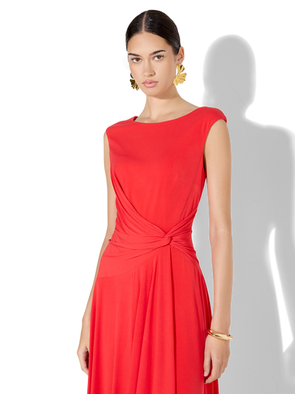 Mia Tangerine Jersey Dress