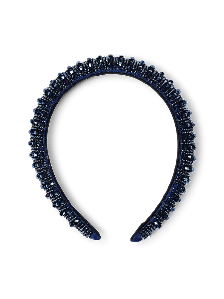 Calliope Navy Beaded Headband