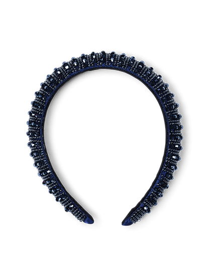 Calliope Navy Beaded Headband