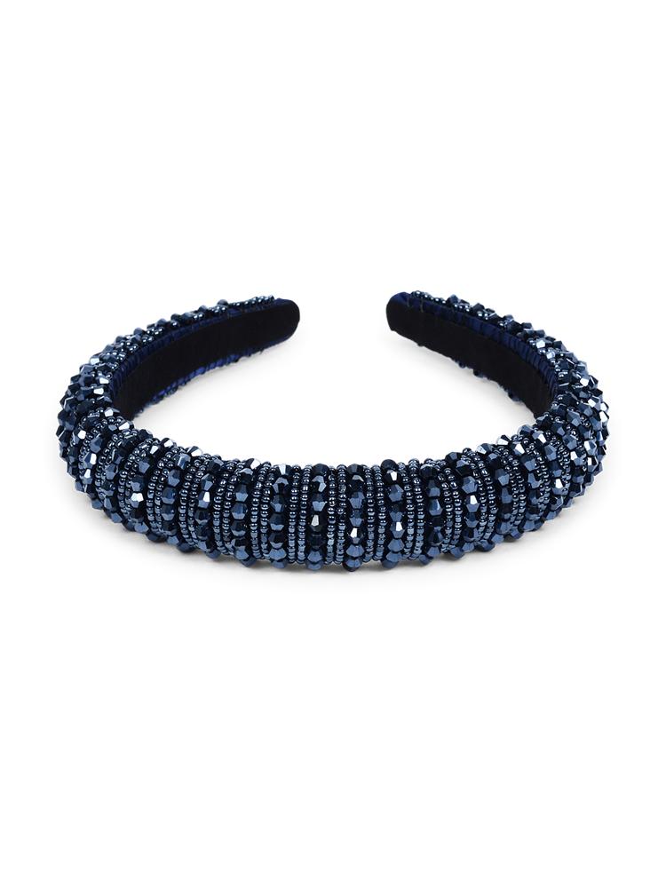 Calliope Navy Beaded Headband