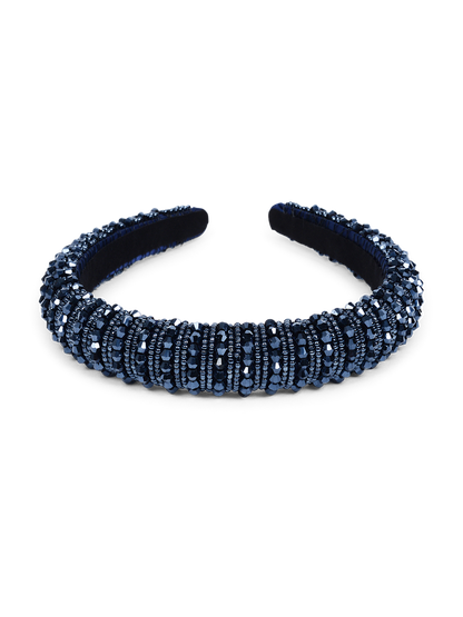 Calliope Navy Beaded Headband