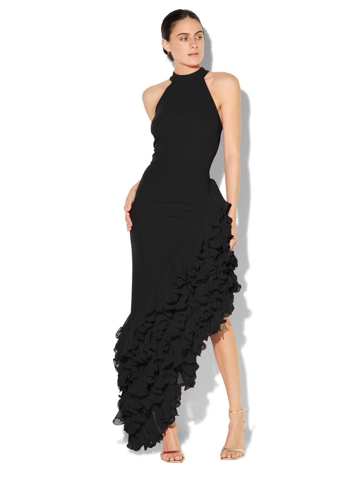 Roberta Black Asymmetrical Gown