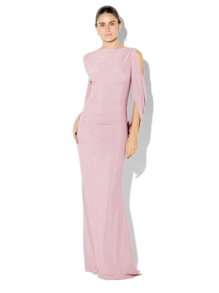 Peta Pink Lurex Gown