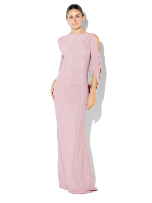 Peta Pink Lurex Gown