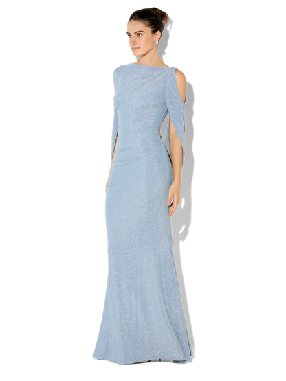 Peta Sky Blue Lurex Gown