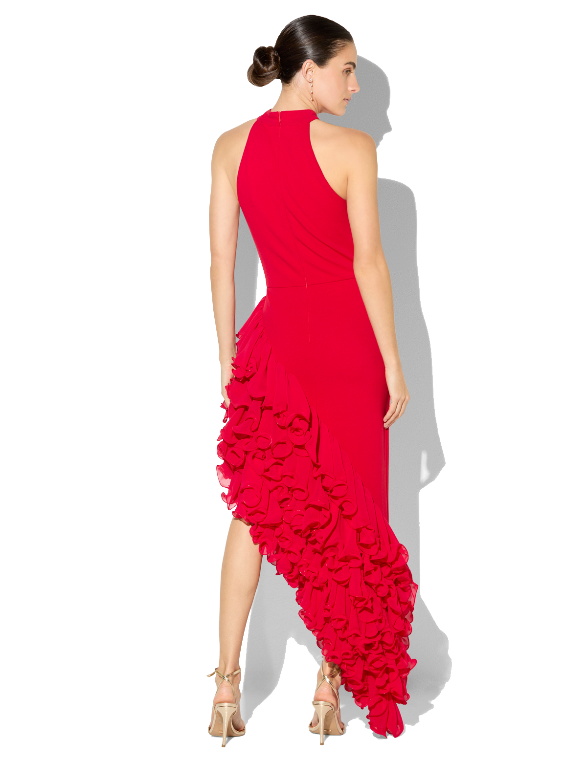 Roberta Red Asymmetrical Gown