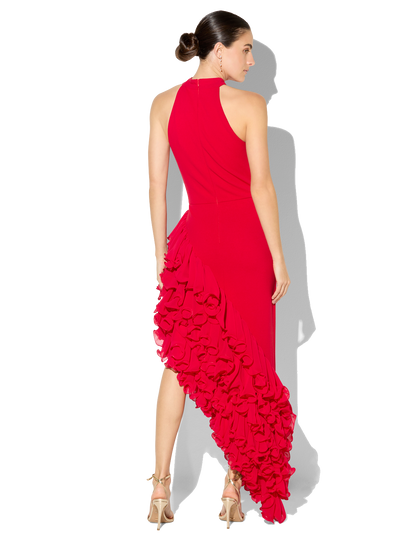 Roberta Red Asymmetrical Gown