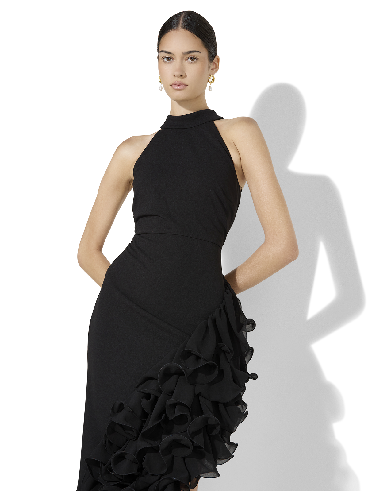 Roberta Black Asymmetrical Gown