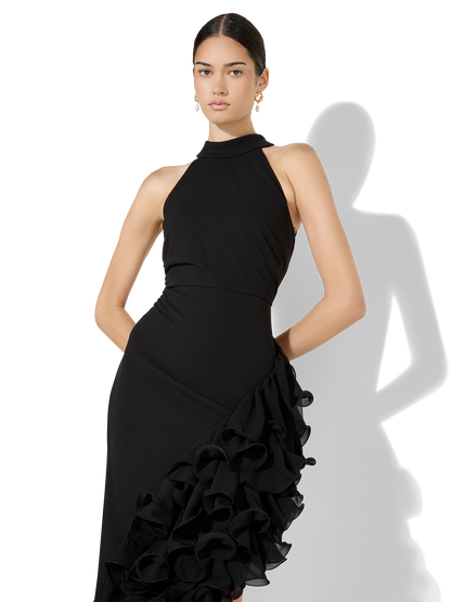 Roberta Black Asymmetrical Gown