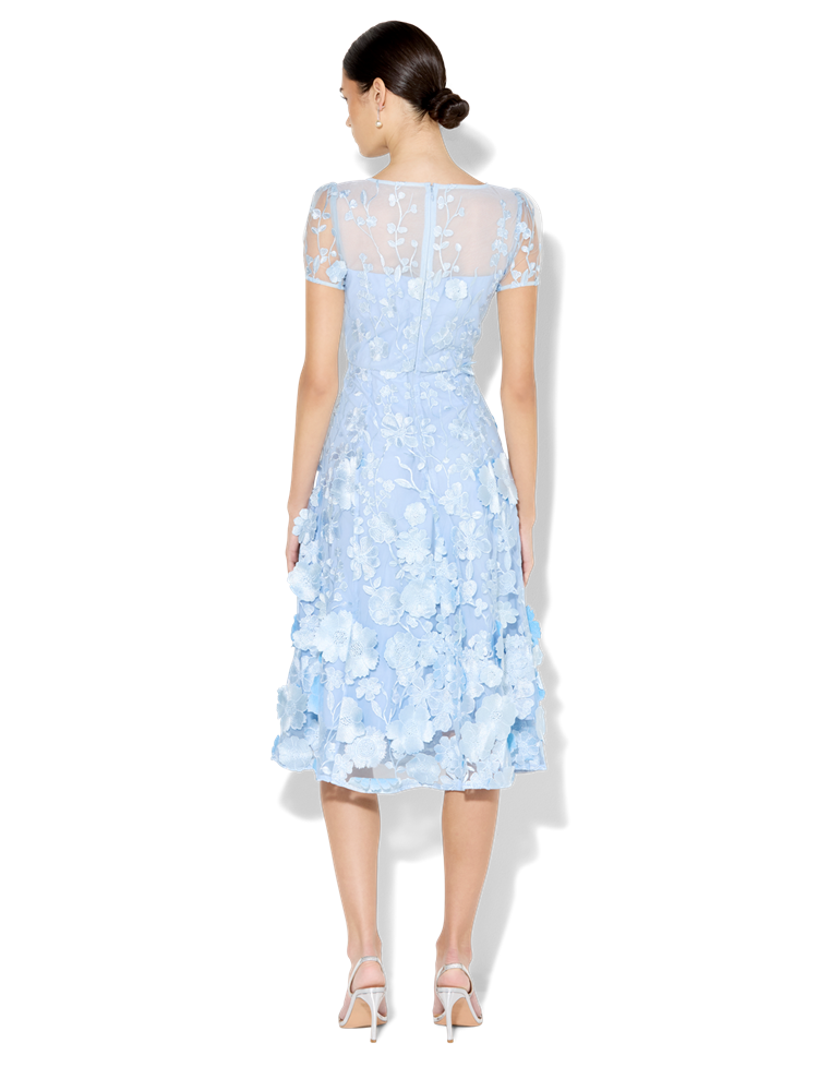 Reece Sky Blue Embroidered Dress