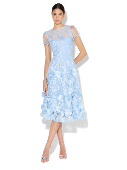 Reece Sky Blue Embroidered Dress