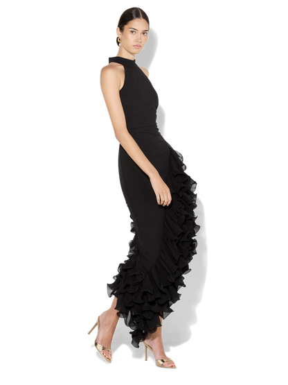 Roberta Black Asymmetrical Gown