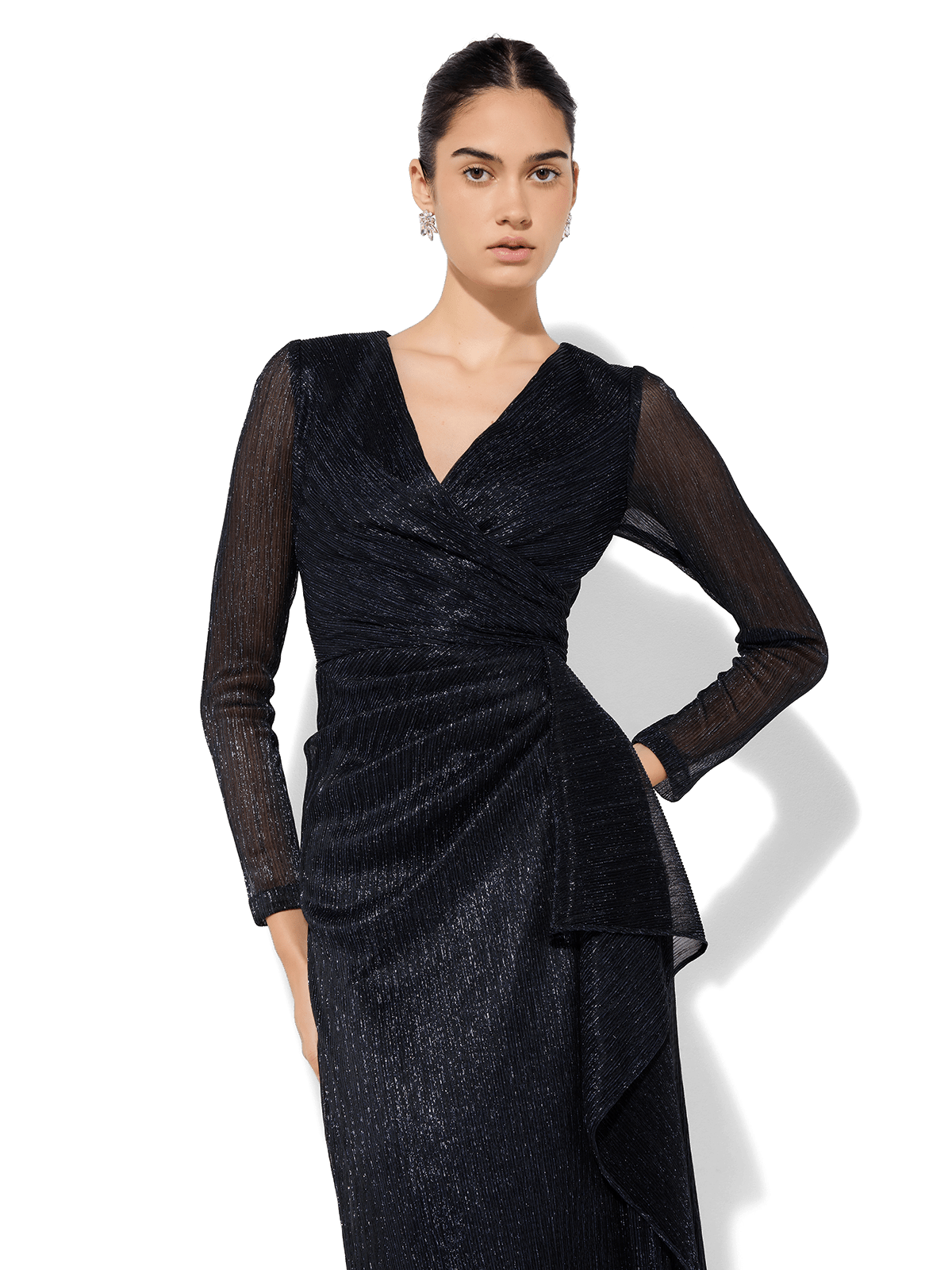 Adele Navy Metallic Gown by Montique