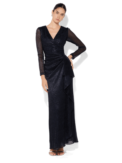 Adele Navy Metallic Gown by Montique