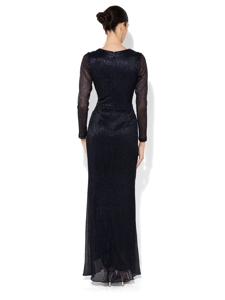 Adele Navy Metallic Gown by Montique