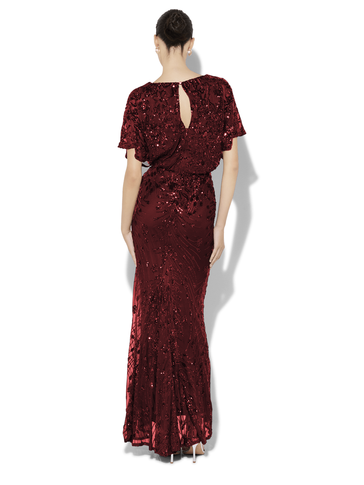 Aria Merlot Sequin Maxi by Montique