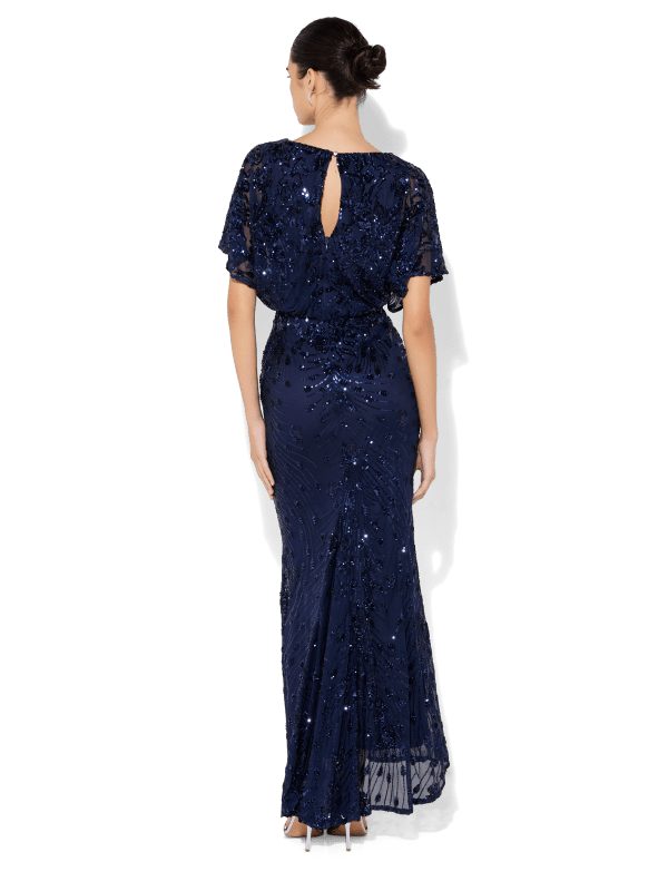 Aria Navy Sequin Maxi