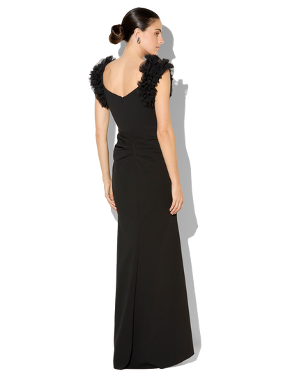 Beau Black Ruffle Gown