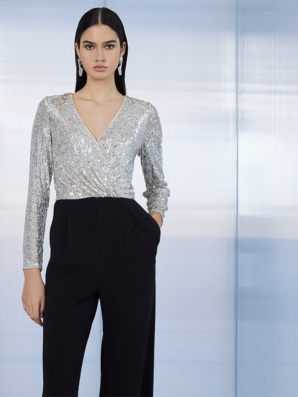 Bogart Monotone Sequin Jumpsuit by Montique