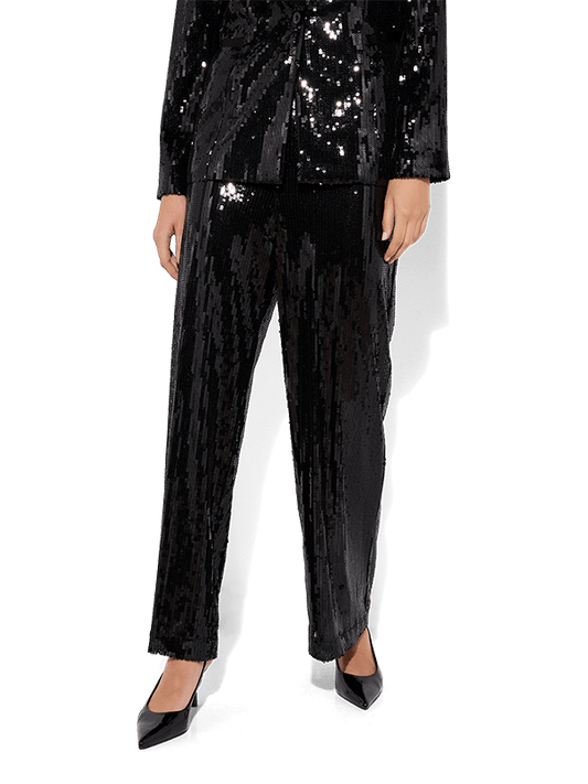 Cleo Black Sequin Pants by Montique