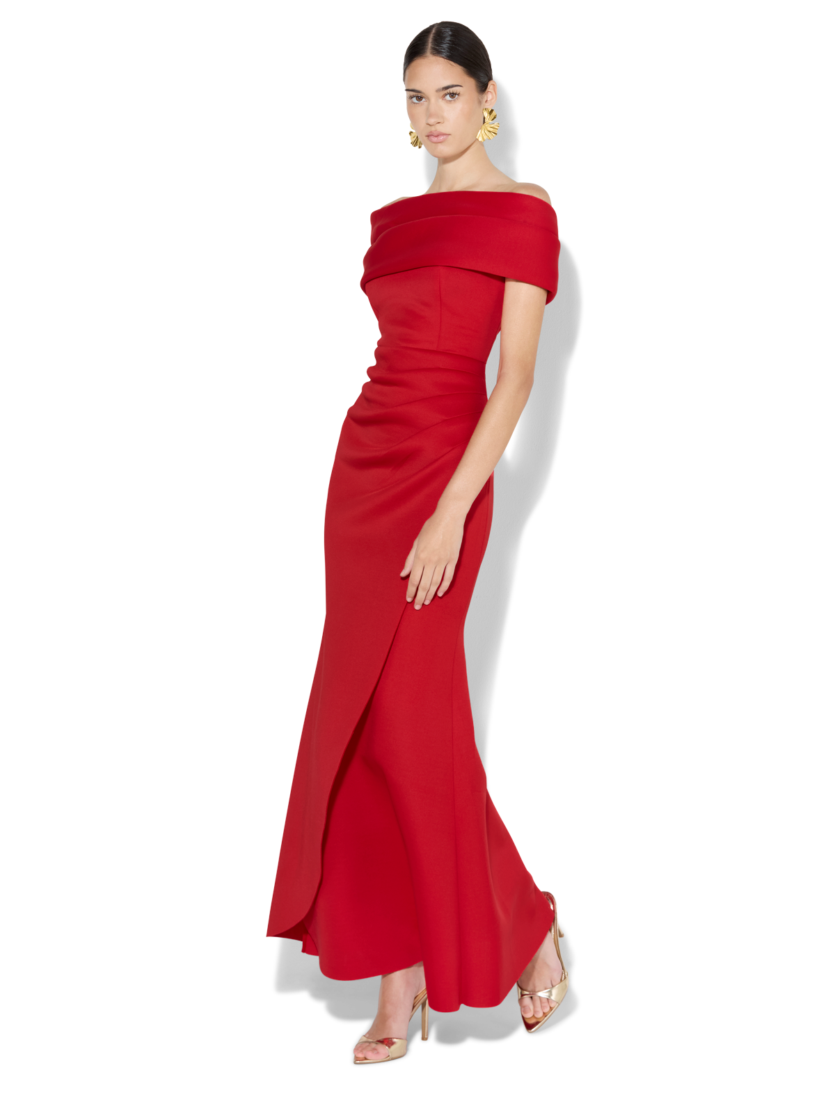 Dalton Red Off The Shoulder Gown