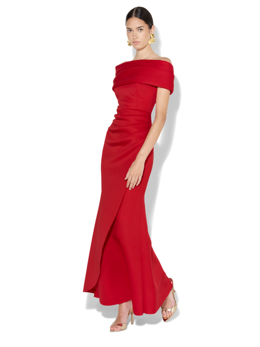 Dalton Red Off The Shoulder Gown