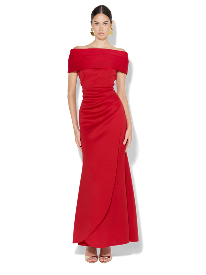 Dalton Red Off The Shoulder Gown