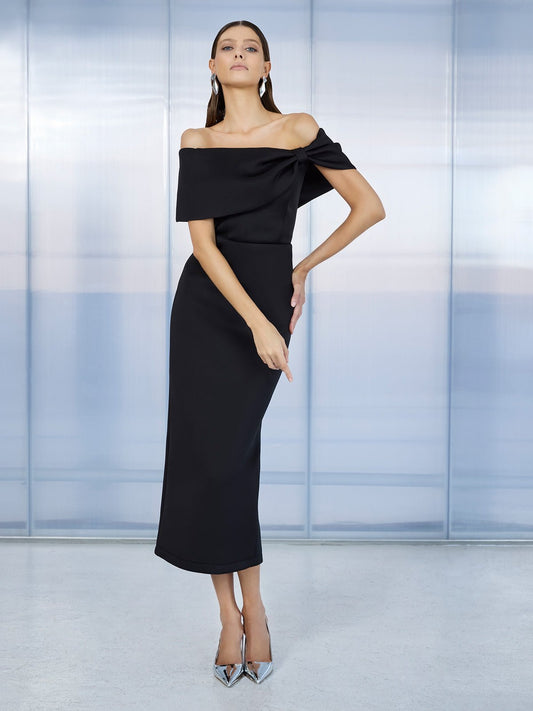 Finlay Black Cocktail Dress by Montique