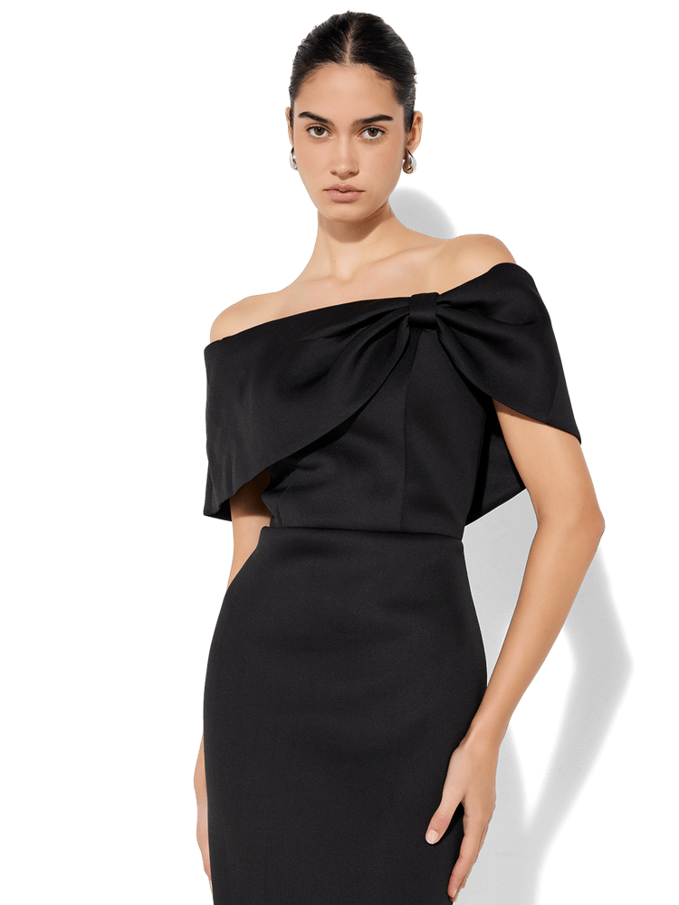 Finlay Black Cocktail Dress - Montique Clothing