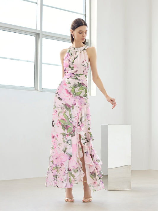 Frannie Petal Pink Printed Maxi