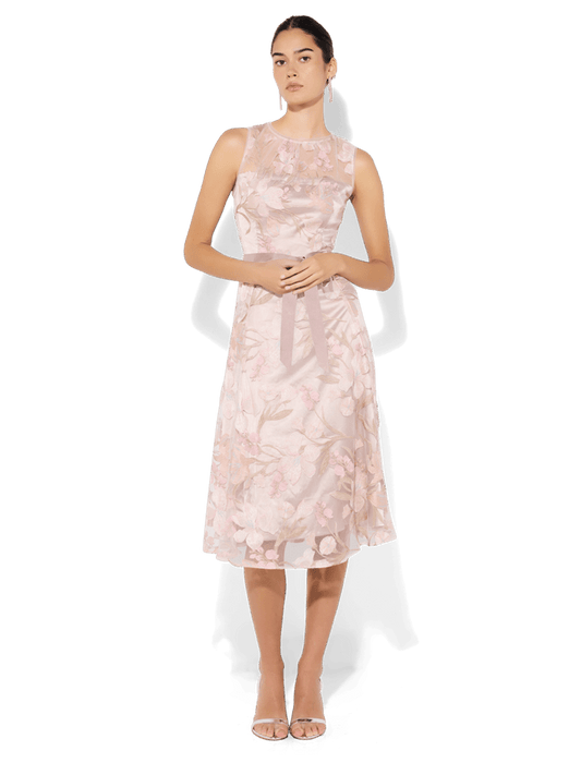 Jean Petal Embroidered Dress by Montique