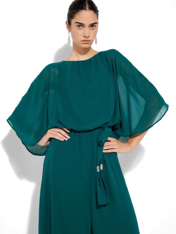 Green fashion chiffon jumpsuit