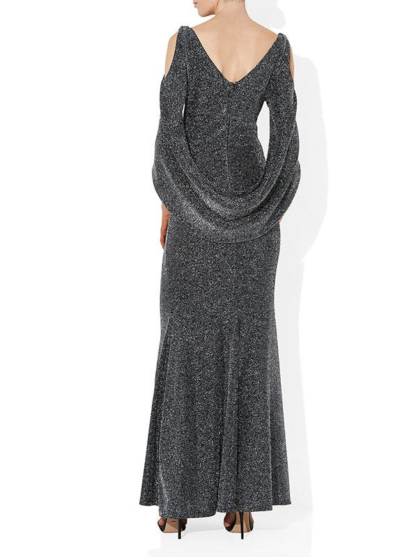 Peta Silver Lurex Gown Montique Clothing