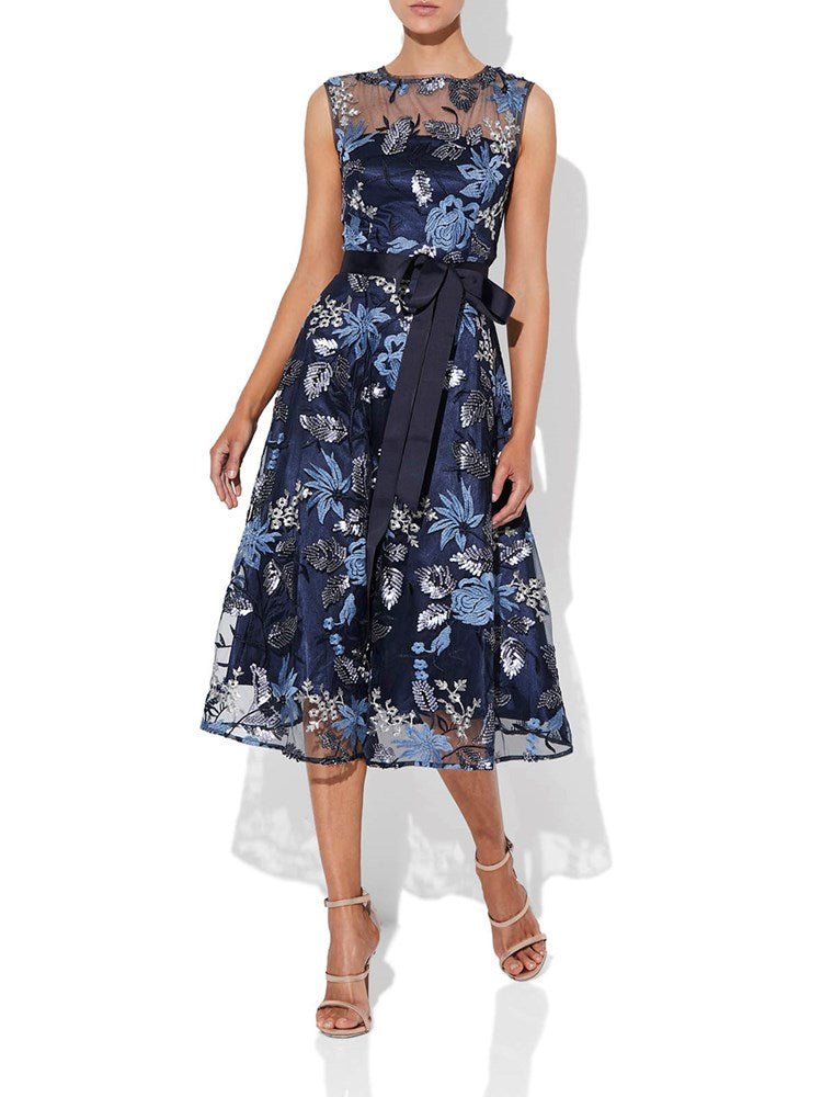 Carolina Navy/Sky Dress – Montique