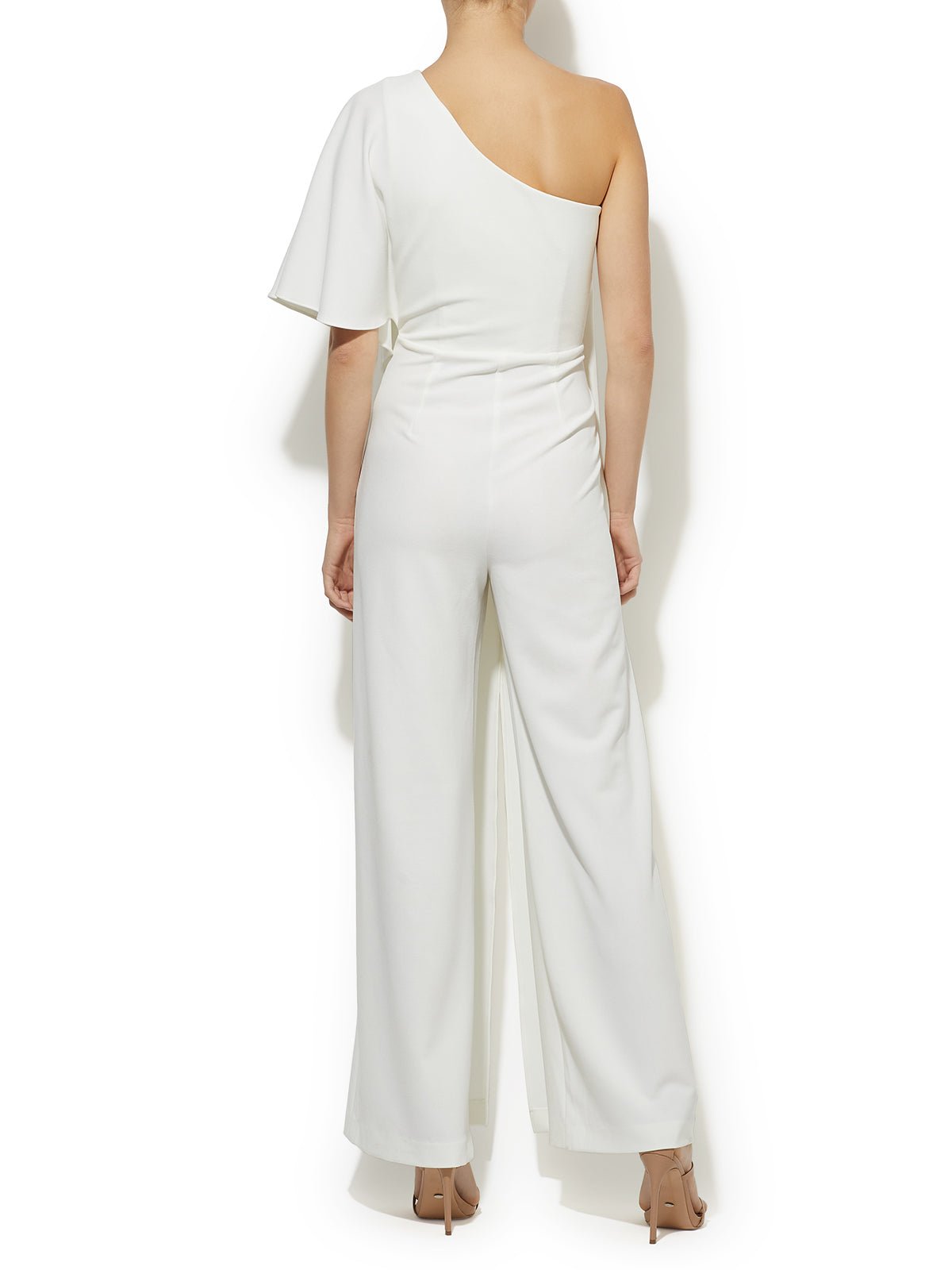 Harper Ivory One Shoulder Jumpsuit Montique Clothing