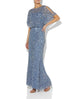 Mimi Sky Blue Hand Beaded Gown - Montique Clothing
