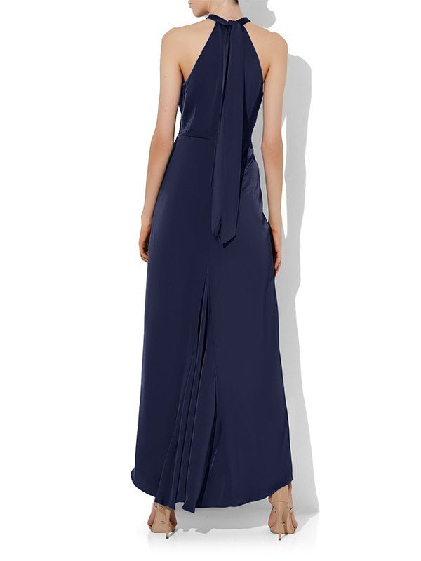 Navy halter clearance gown