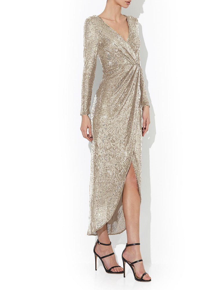 Roxanna Mink Sequin Gown by Montique