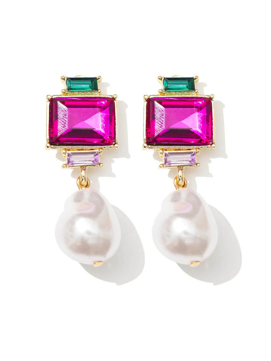 Serena Pink Earrings by Montique