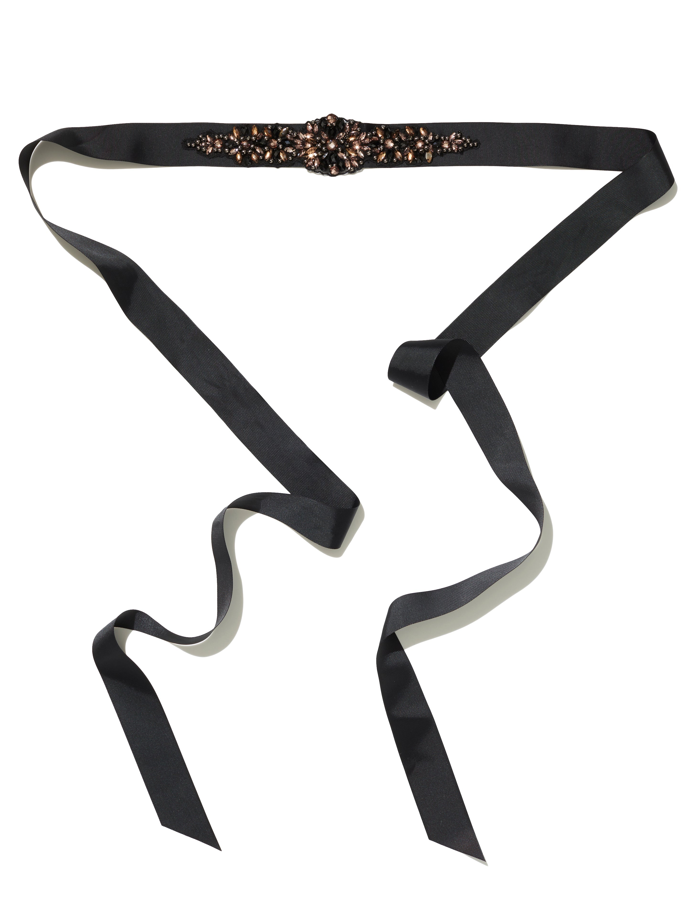 Beaded black clearance belt